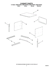 02 - Cabinet Parts parts for Kitchenaid Microwave KBMS1454RWH0 from AppliancePartsPros.com