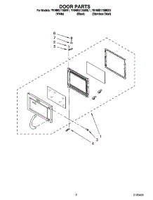 02 - Door Parts parts for Whirlpool Microwave YKHMS175MSS1 from AppliancePartsPros.com