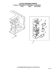 04 - Latch Board Parts parts for Whirlpool Microwave YKCMS1555RSS0 from AppliancePartsPros.com
