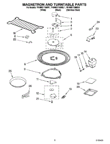 05 - Magnetron And Turntable Parts parts for Whirlpool Microwave YKHMS175MSS1 from AppliancePartsPros.com