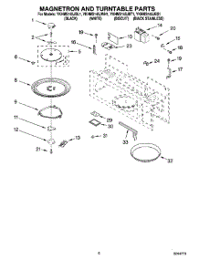 05 - Magnetron And Turntable Parts parts for Whirlpool Microwave YKHMS145JBS1 from AppliancePartsPros.com