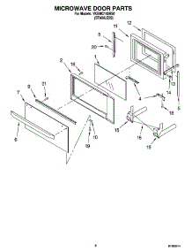 06 - Microwave Door Parts, Optional Parts parts for Whirlpool Microwave YKBMC140HS0 from AppliancePartsPros.com