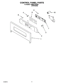 02 - Control Panel Parts parts for Whirlpool Microwave YKBMC140HS03 from AppliancePartsPros.com