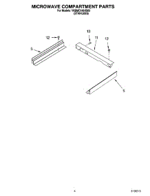 03 - Microwave Compartment Parts parts for Whirlpool Microwave YKBMC140HS03 from AppliancePartsPros.com