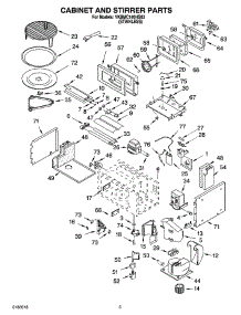 04 - Cabinet And Stirrer Parts parts for Whirlpool Microwave YKBMC140HS03 from AppliancePartsPros.com