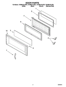 02 - Door Parts parts for Whirlpool Microwave YKHMS155LBT2 from AppliancePartsPros.com