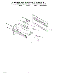 06 - Cabinet And Installation Parts parts for Whirlpool Microwave YKHMS155LBL2 from AppliancePartsPros.com