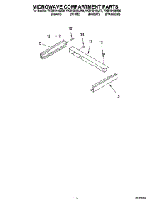 03 - Microwave Compartment Parts parts for Whirlpool Microwave YKBHC109JB0 from AppliancePartsPros.com