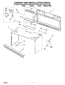 06 - Cabinet And Installation Parts parts for Kitchenaid Microwave KHHS179LBL3 from AppliancePartsPros.com