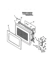 Door parts for Kitchenaid Microwave MT707XDQ0 from AppliancePartsPros.com