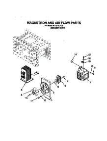 Magnetron And Air Flow parts for Kitchenaid Microwave MT707XDQ0 from AppliancePartsPros.com