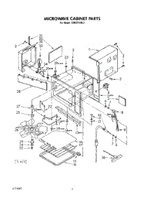 04 - Microwave Cabinet parts for Whirlpool Microwave CM02743BL1 from AppliancePartsPros.com