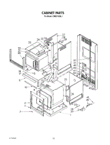 11 - Cabinet parts for Whirlpool Microwave CM02743BL1 from AppliancePartsPros.com