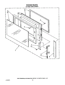 08 - Door parts for Kitchenaid Microwave KHMC106WAL0 from AppliancePartsPros.com