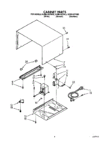 03 - Cabinet parts for Kitchenaid Microwave KCMS125YWH0 from AppliancePartsPros.com