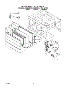 04 - Door And Latch parts for Kitchenaid Microwave KCMS125YWH0 from AppliancePartsPros.com