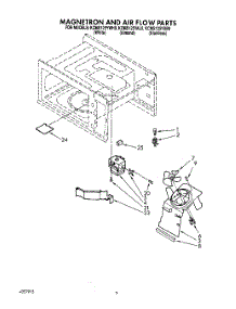 02 - Magnetron And Air Flow parts for Kitchenaid Microwave KCMS125YSB0 from AppliancePartsPros.com