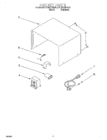 03 - Cabinet parts for Kitchenaid Microwave KCMS125EBS0 from AppliancePartsPros.com