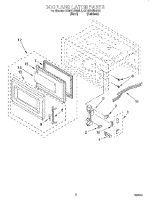 04 - Door And Latch parts for Kitchenaid Microwave KCMS125EBS0 from AppliancePartsPros.com