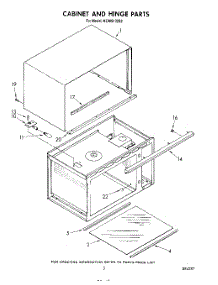 03 - Cabinet And Hinge parts for Kitchenaid Microwave KCMS132S2 from AppliancePartsPros.com