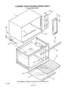 04 - Cabinet And Control Panel parts for Kitchenaid Microwave KCMS135SBL6 from AppliancePartsPros.com