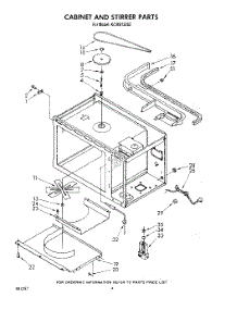 04 - Cabinet And Stirrer parts for Kitchenaid Microwave KCMS132S2 from AppliancePartsPros.com