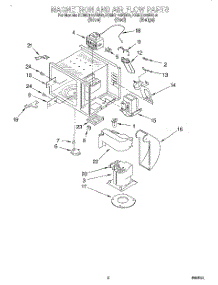 02 - Magnetron And Air Flow, Literature parts for Kitchenaid Microwave KCMG125EAL0 from AppliancePartsPros.com
