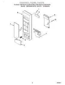 02 - Control Panel parts for Kitchenaid Microwave KCMS185JBT0 from AppliancePartsPros.com