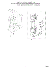 04 - Latch Board parts for Kitchenaid Microwave KCMS185JSS0 from AppliancePartsPros.com