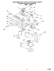 02 - Magnetron And Air Flow, Literature parts for Kitchenaid Microwave KCMG125DBL0 from AppliancePartsPros.com