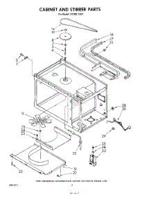 03 - Cabinet And Stirrer parts for Kitchenaid Microwave KCMS132S1 from AppliancePartsPros.com