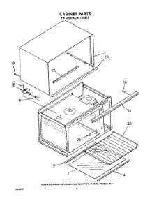 04 - Cabinet parts for Kitchenaid Microwave KCMS135SBL5 from AppliancePartsPros.com