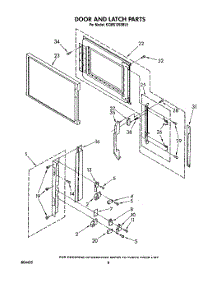 06 - Door And Latch parts for Kitchenaid Microwave KCMS135SBL5 from AppliancePartsPros.com