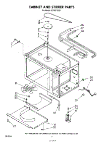 03 - Cabinet And Stirrer parts for Kitchenaid Microwave KCMS135S1 from AppliancePartsPros.com