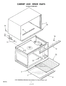04 - Cabinet And Hinge parts for Kitchenaid Microwave KCMS135S1 from AppliancePartsPros.com