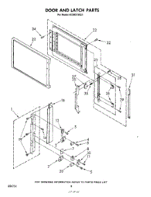 06 - Door And Latch parts for Kitchenaid Microwave KCMS135S1 from AppliancePartsPros.com