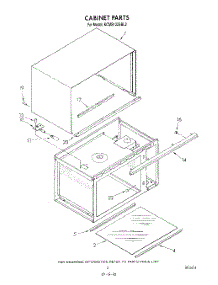 03 - Cabinet parts for Kitchenaid Microwave KCMS132SBL2 from AppliancePartsPros.com