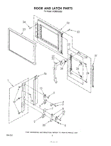 06 - Door And Latch parts for Kitchenaid Microwave KCMS135S2 from AppliancePartsPros.com