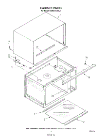 03 - Cabinet parts for Kitchenaid Microwave KCMS132SBL5 from AppliancePartsPros.com