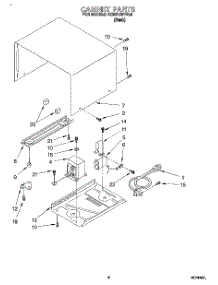 04 - Cabinet parts for Kitchenaid Microwave KCMS125YBL0 from AppliancePartsPros.com