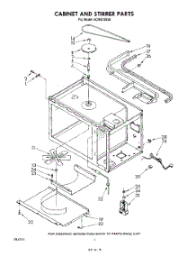03 - Cabinet And Stirrer parts for Kitchenaid Microwave KCMS135S0 from AppliancePartsPros.com
