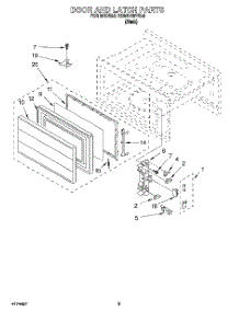05 - Door And Latch parts for Kitchenaid Microwave KCMS125YBL0 from AppliancePartsPros.com