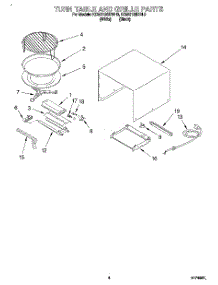 04 - Turn Table And Grille parts for Kitchenaid Microwave KCMG125DWH0 from AppliancePartsPros.com