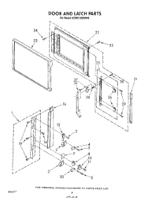 06 - Door And Latch parts for Kitchenaid Microwave KCMS135SWH0 from AppliancePartsPros.com
