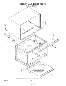 04 - Cabinet And Hinge parts for Kitchenaid Microwave KCMS132S0 from AppliancePartsPros.com