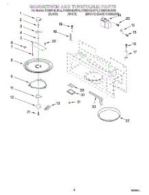 05 - Magnetron And Turntable parts for Kitchenaid Microwave KHMS145JBL0 from AppliancePartsPros.com