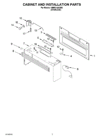 06 - Cabinet And Installation parts for Kitchenaid Microwave KHMS145KSS0 from AppliancePartsPros.com