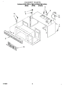 03 - Cabinet parts for Kitchenaid Microwave KHMC107BAL4 from AppliancePartsPros.com