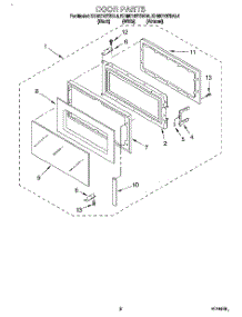 02 - Door parts for Kitchenaid Microwave KHMC107BBL4 from AppliancePartsPros.com