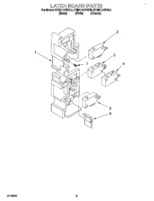07 - Latch Board parts for Kitchenaid Microwave KHMC107BBL4 from AppliancePartsPros.com